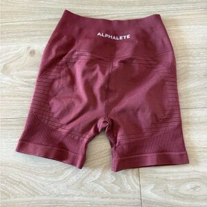 Alphalete Women's Maroon Bike Shorts